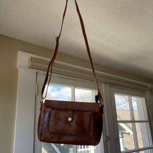 Born crossbody leather brown purse